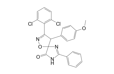3-(2,6-Dichlorophenyl)-4-(p-methoxyphenyl)-7-phenyl-1-oxa-2,6,8-triazaspiro[4.4]nona-2,6-dien-9-one