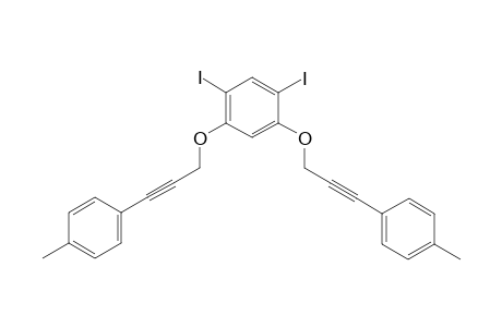 1,5-Diiodo-2,4-bis{[3-(4-methylphenyl)prop-2-yn-1-yl]oxy}benzene