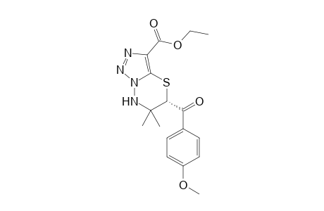 (5S)-(4-Methoxybenzoyl)-6,6-dimethyl-6,7-dihydro-5H-[1,2,3]triazolo[5,1-b][1,3,4]thiadiazine-3-carboxylic acid ethyl ester