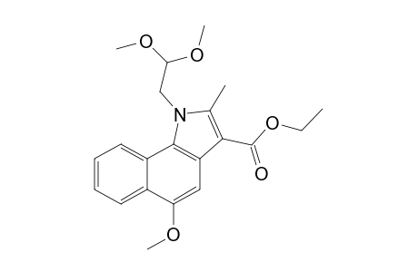 1H-Benz[g]indole-3-carboxylic acid, 1-(2,2-dimethoxyethyl)-5-methoxy-2-methyl-, ethyl ester