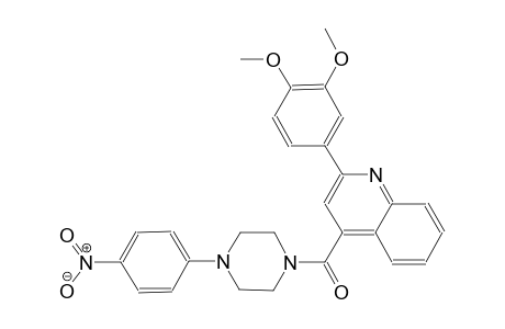 2-(3,4-dimethoxyphenyl)-4-{[4-(4-nitrophenyl)-1-piperazinyl]carbonyl}quinoline
