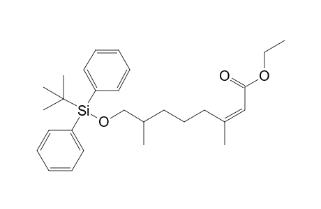 (Z)-8-[tert-butyl(diphenyl)silyl]oxy-3,7-dimethyl-2-octenoic acid ethyl ester