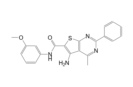 thieno[2,3-d]pyrimidine-6-carboxamide, 5-amino-N-(3-methoxyphenyl)-4-methyl-2-phenyl-