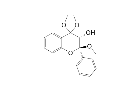 2H-1-Benzopyran-3-ol, 3,4-dihydro-2,4,4-trimethoxy-2-phenyl-, cis-
