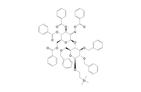 #6;2-(TRIMETHYLSILYL)-ETHYL-4-O-[3,4,6-TRI-O-BENZOYL-2-(BENZOYLOXYIMINO)-2-DEOXY-BETA-D-ARABINO-HEXOPYRANOSYL]-2,3,6-TRI-O-BENZYL-BETA-D-GLUCOPYRANOSIDE