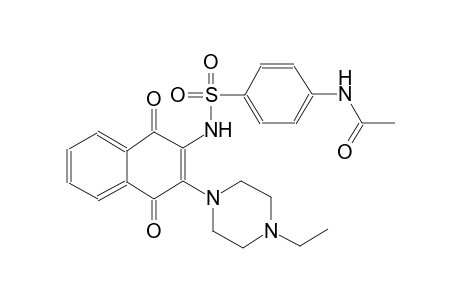 N-[4-({[3-(4-ethyl-1-piperazinyl)-1,4-dioxo-1,4-dihydro-2-naphthalenyl]amino}sulfonyl)phenyl]acetamide