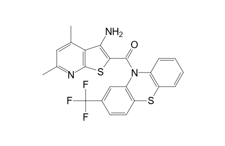 Thieno[2,3-b]pyridin-3-amine, 4,6-dimethyl-2-[[2-(trifluoromethyl)-10H-phenothiazin-10-yl]carbonyl]-