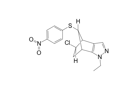 5-exo-Chloro-1-ethyl-4,5,6,7-tetrahydro-4,7-methano-8-anti-(p-nitrophenylsulfanyl)-2H-indazole