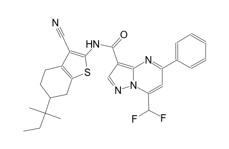 N-(3-cyano-6-tert-pentyl-4,5,6,7-tetrahydro-1-benzothien-2-yl)-7-(difluoromethyl)-5-phenylpyrazolo[1,5-a]pyrimidine-3-carboxamide