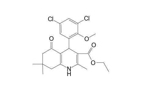 4-(3,5-dichloro-2-methoxy-phenyl)-5-keto-2,7,7-trimethyl-1,4,6,8-tetrahydroquinoline-3-carboxylic acid ethyl ester