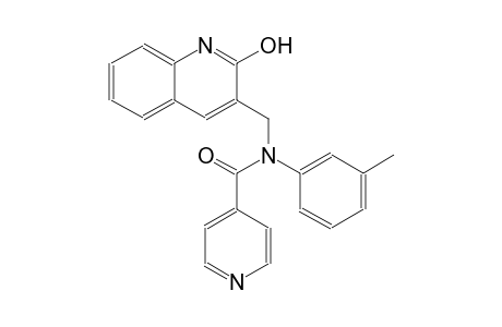N-[(2-hydroxy-3-quinolinyl)methyl]-N-(3-methylphenyl)isonicotinamide