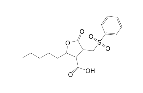 5-Oxo-2-pentyl-4-[(phenylsulfonyl)methyl]-tetrahydrofuran-3-carboxylic acid