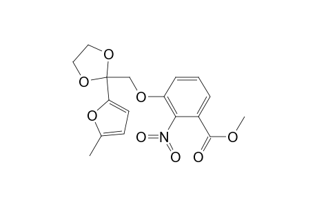 Benzoic acid, 3-[[2-(5-methyl-2-furanyl)-1,3-dioxolan-2-yl]methoxy]-2-nitro-, methyl ester