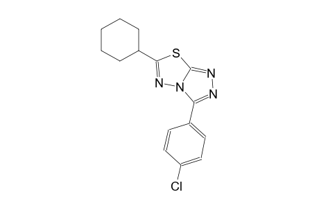 3-(4-chlorophenyl)-6-cyclohexyl[1,2,4]triazolo[3,4-b][1,3,4]thiadiazole