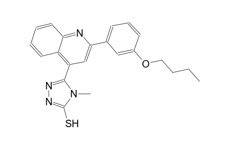 5-[2-(3-butoxyphenyl)-4-quinolinyl]-4-methyl-4H-1,2,4-triazole-3-thiol