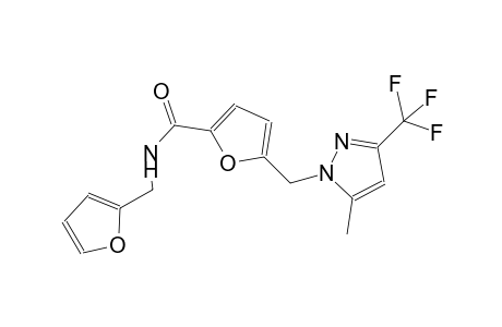 N-(2-furylmethyl)-5-{[5-methyl-3-(trifluoromethyl)-1H-pyrazol-1-yl]methyl}-2-furamide