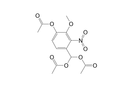 Methanediol, [4-(acetyloxy)-3-methoxy-2-nitrophenyl]-, diacetate(ester)