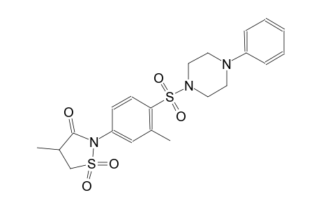 3-isothiazolidinone, 4-methyl-2-[3-methyl-4-[(4-phenyl-1-piperazinyl)sulfonyl]phenyl]-, 1,1-dioxide
