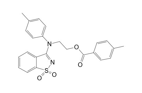 Benzoic acid, 4-methyl-, 2-[1,2-benzisothiazol-3-yl(4-methylphenyl)amino]ethyl ester, S,S-dioxide