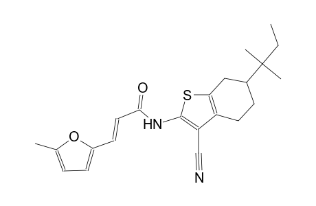 (2E)-N-(3-cyano-6-tert-pentyl-4,5,6,7-tetrahydro-1-benzothien-2-yl)-3-(5-methyl-2-furyl)-2-propenamide