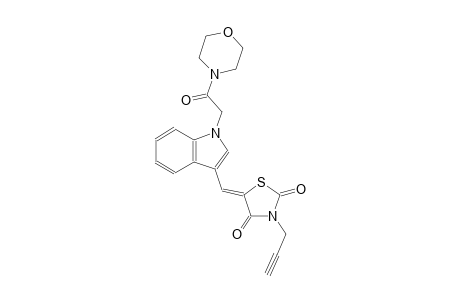(5Z)-5-({1-[2-(4-morpholinyl)-2-oxoethyl]-1H-indol-3-yl}methylene)-3-(2-propynyl)-1,3-thiazolidine-2,4-dione