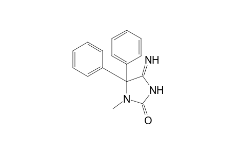 5,5-diphenyl-4-imino-1-methyl-2-imidazolidinone