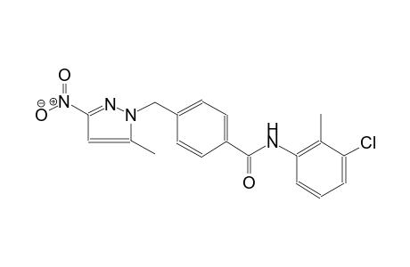 N-(3-chloro-2-methylphenyl)-4-[(5-methyl-3-nitro-1H-pyrazol-1-yl)methyl]benzamide