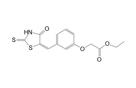 ethyl {3-[(E)-(4-oxo-2-thioxo-1,3-thiazolidin-5-ylidene)methyl]phenoxy}acetate