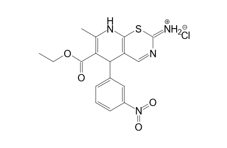 6-Ethoxycarbonyl-7-methyl-5-(3'-nitrophenyl)-5,8-dihydro-2H-pyrido[3,2-e][1,3]thiazin-2-iminium chloride