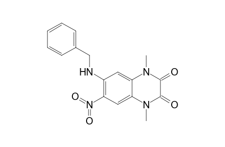 2,3-Quinoxalinedione, 1,4-dihydro-1,4-dimethyl-6-nitro-7-[(phenylmethyl)amino]-