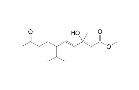 Methyl (E)-3-hydroxy-6-isopropyl-3-methyl-9-oxodec-4-enoate