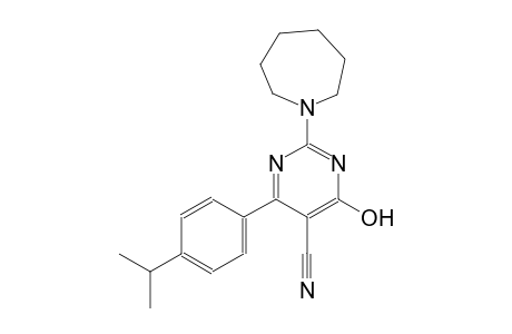 2-(1-azepanyl)-4-hydroxy-6-(4-isopropylphenyl)-5-pyrimidinecarbonitrile