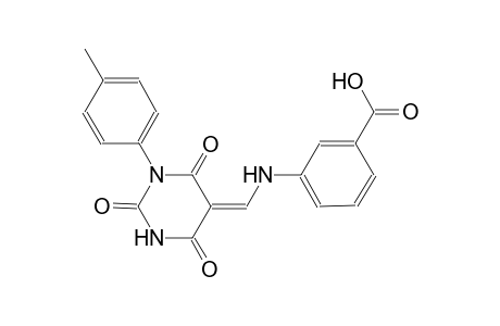 3-{[(Z)-(1-(4-methylphenyl)-2,4,6-trioxotetrahydro-5(2H)-pyrimidinylidene)methyl]amino}benzoic acid