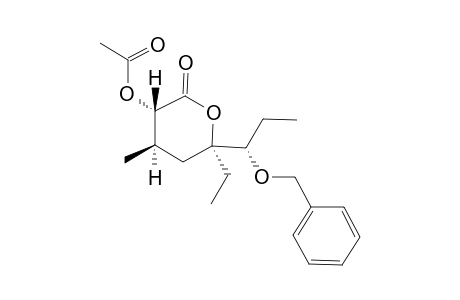 (2S,3R,5R,6S)-2-Acetoxy-6-benzyloxy-5-ethyl-5-hydroxy-3-methyloctanoic acid .delta.-lactone