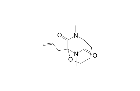 2-Oxa-7,9-diazabicyclo[4.2.2]decane-8,10-dione, 7,9-dimethyl-1-(2-propenyl)-