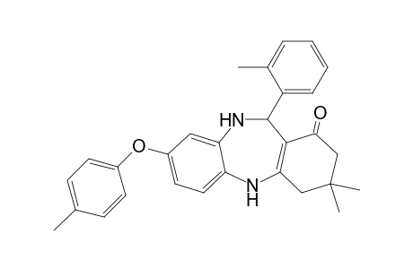 3,3-Dimethyl-8-[(p-methyl)phenoxy]-11-[(o-methyl)phenyl]-2,3,4,5,10,11-hexahydro-1H-dibenzo[b,e][1,4]diazepin-1-one
