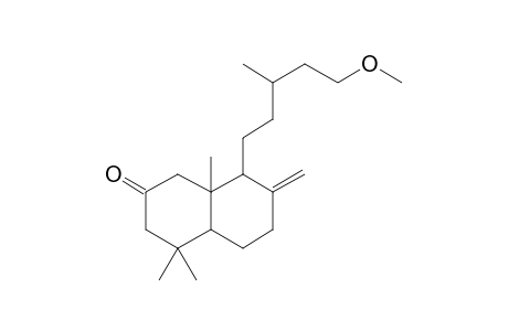 2(1H)-Naphthalenone, octahydro-8-(5-hydroxy-3-methylpentyl)-4,4,8A-trimethyl-7-methylene-, methyl ether