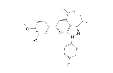 1H-pyrazolo[3,4-b]pyridine, 4-(difluoromethyl)-6-(3,4-dimethoxyphenyl)-1-(4-fluorophenyl)-3-(1-methylethyl)-