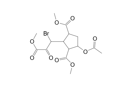 Dimethyl 1-acetoxy-3-[2-(methoxycarbonyl)-2-oxo-1-bromoethyl]cyclopentane-2,4-dicarboxylate