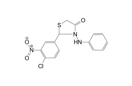 4-thiazolidinone, 2-(4-chloro-3-nitrophenyl)-3-(phenylamino)-