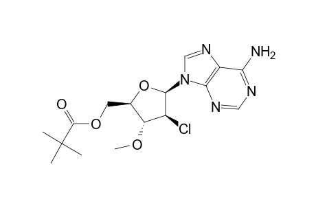 9H-Purin-6-amine, 9-[2-chloro-2-deoxy-5-O-(2,2-dimethyl-1-oxopropyl)-3-O-methyl-.beta.- D-arabinofuranosyl]-