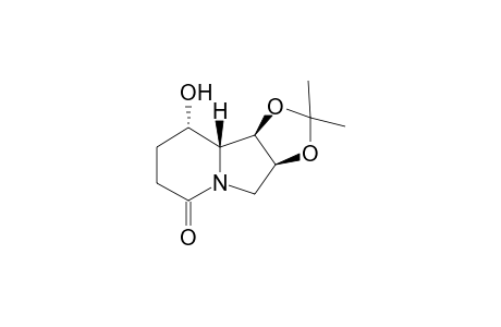 (1R),2(S),8(S),8a(R)-8-Hydroxy-1,2-(isopropylidenedioxy)octahydro-5-indolizidinone