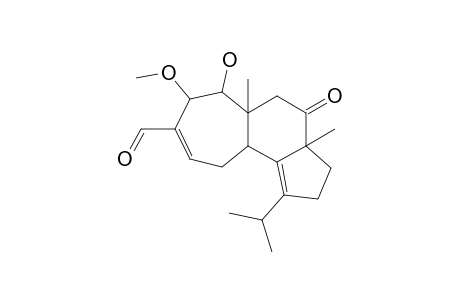 GLAUCOPINE_A;14-HYDROXY-13-METHOXY-8-OXOCYATHA-3,11-DIENE-12-CARBALDEHYDE