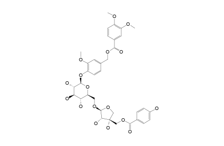 4-[[(3,4-DIMETHOXYBENZOYL)-OXY]-METHYL]-2-METHOXYPHENYL-1-O-BETA-D-[5-O-(4-HYDROXYBENZOYL)]-APIOFURANOSYL-(1->6)-BETA-D-GLUCOPYRANOSIDE