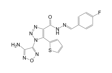 1-(4-amino-1,2,5-oxadiazol-3-yl)-N'-[(E)-(4-fluorophenyl)methylidene]-5-(2-thienyl)-1H-1,2,3-triazole-4-carbohydrazide