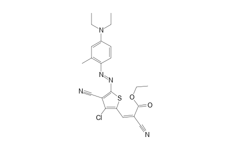 2-Propenoic acid, 3-[3-chloro-4-cyano-5-[[4-(diethylamino)-2-methylphenyl]azo]-2-thienyl]-2-cyano-, ethyl ester