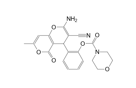 4-morpholinecarboxylic acid, 2-(2-amino-3-cyano-7-methyl-5-oxo-4H,5H-pyrano[4,3-b]pyran-4-yl)phenyl ester
