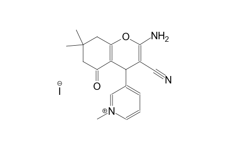 3-(2-amino-3-cyano-7,7-dimethyl-5-oxo-5,6,7,8-tetrahydro-4H-chromen-4-yl)-1-methylpyridinium iodide