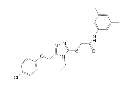 2-({5-[(4-chlorophenoxy)methyl]-4-ethyl-4H-1,2,4-triazol-3-yl}sulfanyl)-N-(3,5-dimethylphenyl)acetamide