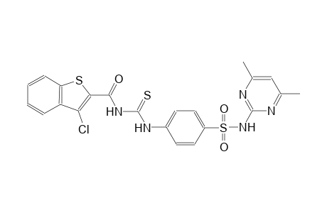 4-[({[(3-chloro-1-benzothien-2-yl)carbonyl]amino}carbothioyl)amino]-N-(4,6-dimethyl-2-pyrimidinyl)benzenesulfonamide